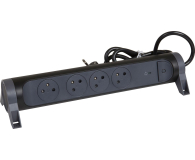 LEGRAND Przedłużacz ochronny 4X2P+Z 1.5M-CZARNY 49423 - 1047771 - zdjęcie 2